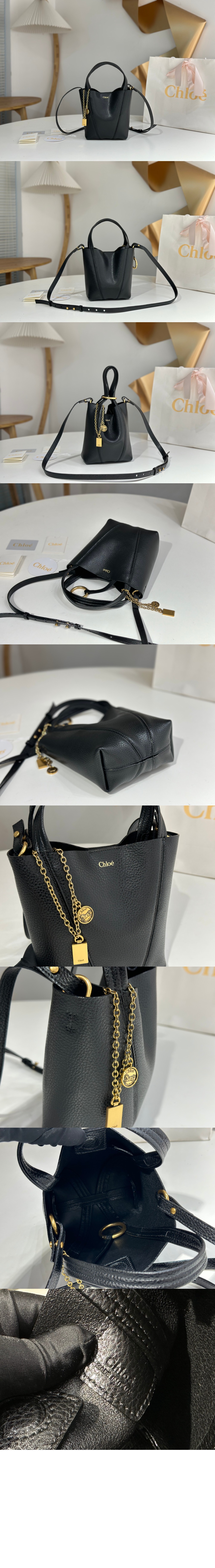 끌로에 그레인드 가죽 스몰 Chloé Spin 토트백 SS812