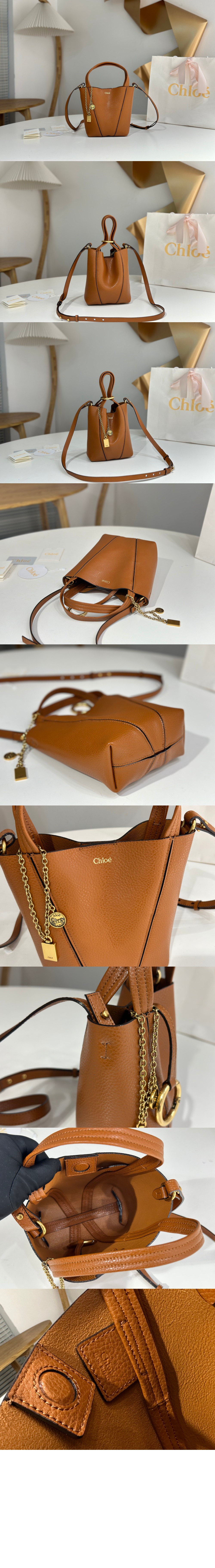 끌로에 그레인드 가죽 스몰 Chloé Spin 토트백 SS812