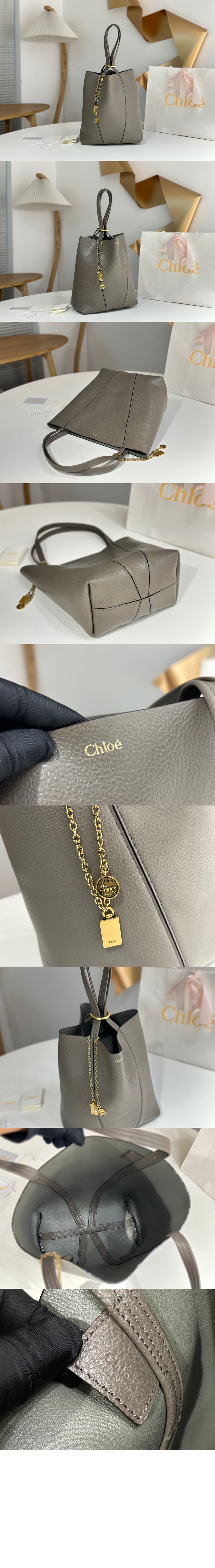 끌로에 그레인드 가죽 Chloé Spin 토트백 SS811