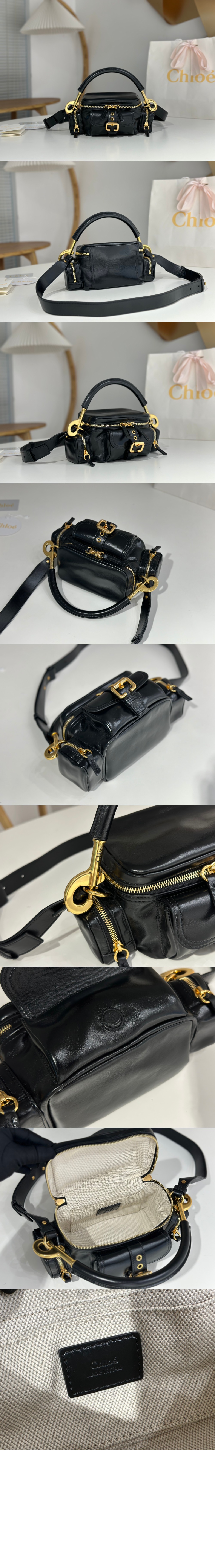 끌로에 작고 부드러운 가죽 카메라 가방 AS534