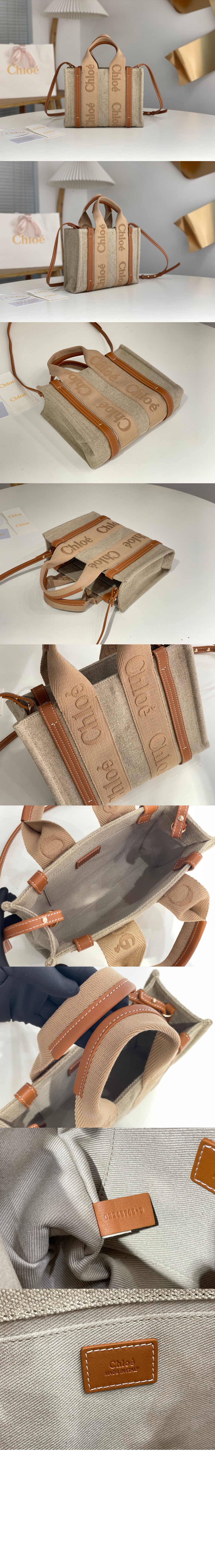 끌로에 우디 스트랩 토트백 스몰 AS397