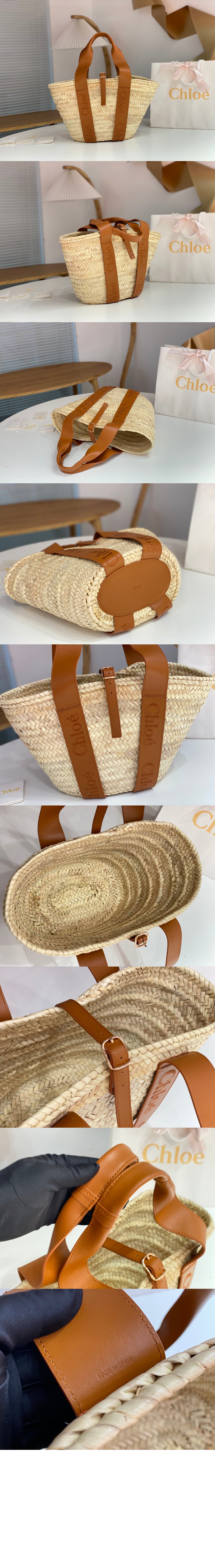 끌로에 숄더 밀짚백 SS303