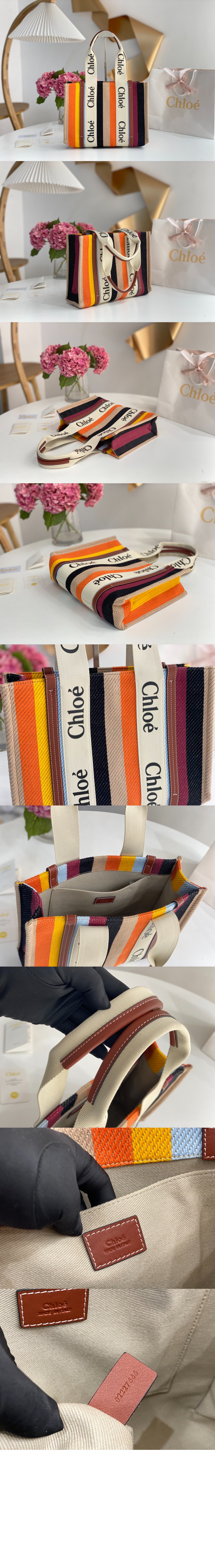 끌로에 미듐 레인보우디 토트백 CHC22