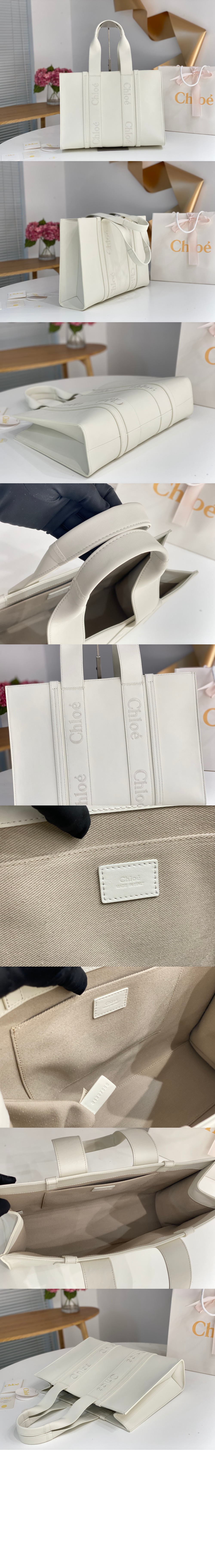 끌로에 우디 소가죽 토트백 라지 WS382