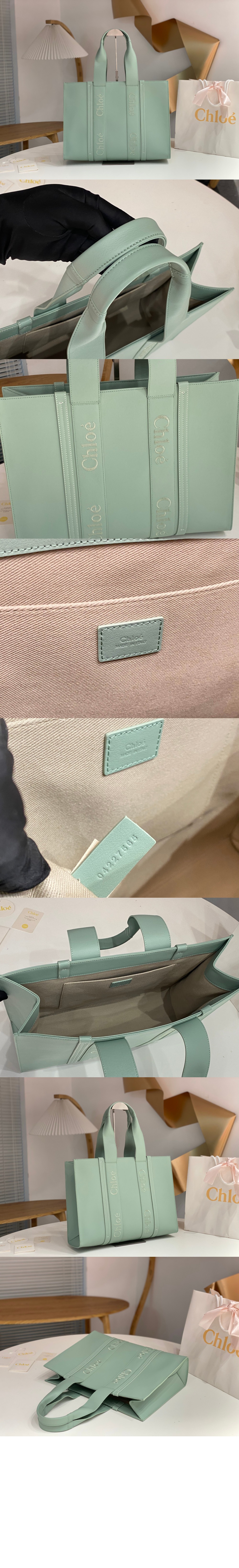 끌로에 우디 소가죽 토트백 라지 WS382