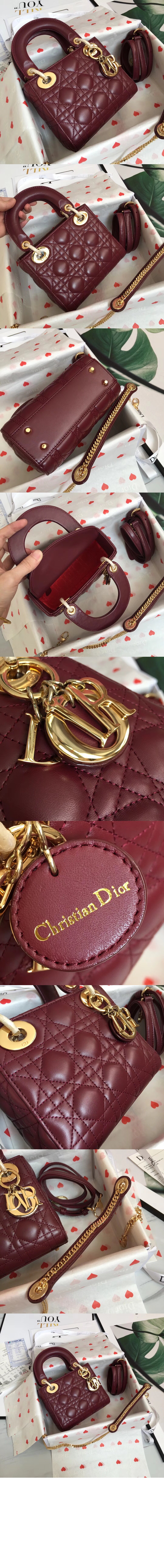 디올 레이디백 새틴 미니 M0500