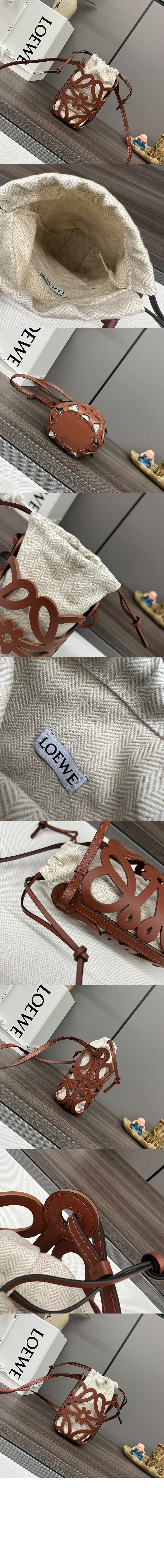 로에베 애너그램 컷아웃 포켓 - 클래식 카프스킨 & 캔버스