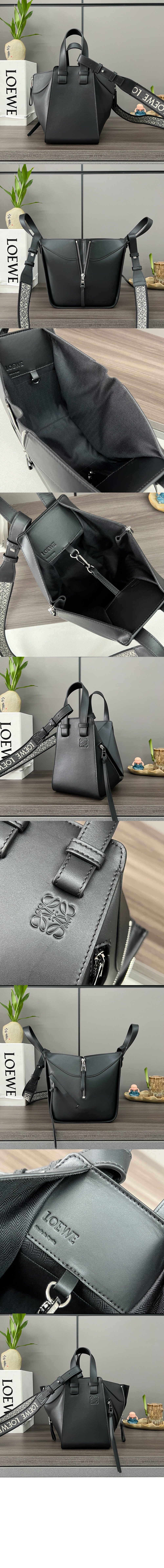 로에베 새틴 카프스킨 소재의 해먹 컴팩트 백