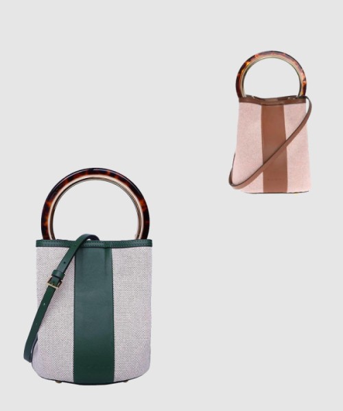 마르니 파니에 캔버스 토트백