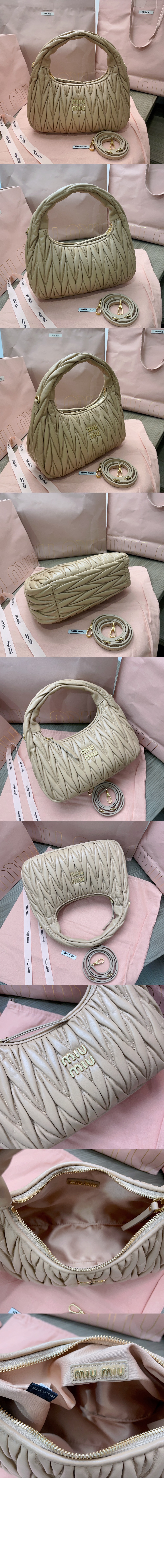 미우미우 완더 마테라쎄 나파 가죽 호보백 5BC153