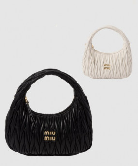 미우미우 완더 마테라쎄 나파 가죽 호보백 5BC153