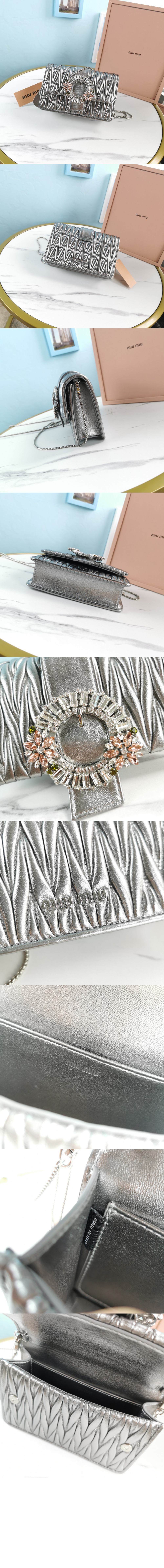 미우미우 마테라쎄 플라워 미니백 5BH095