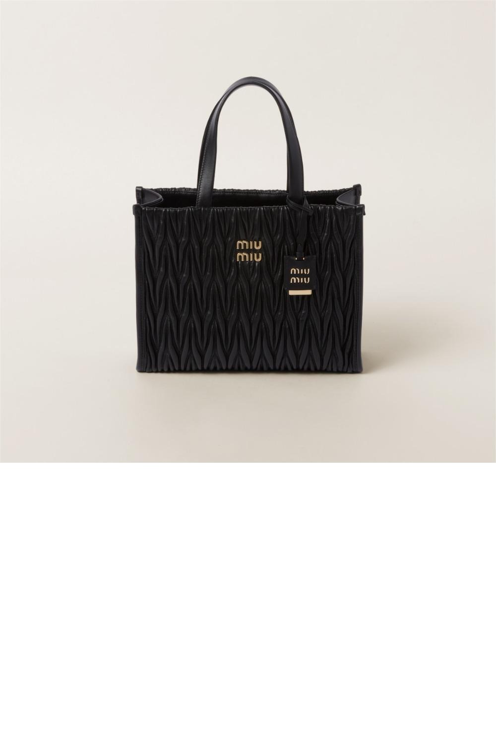 미우미우 마테라쎄 나파 가죽 토트백 5BG258