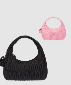 미우미우 완더 마테라쎄 나파 가죽 호보 백 5BC108