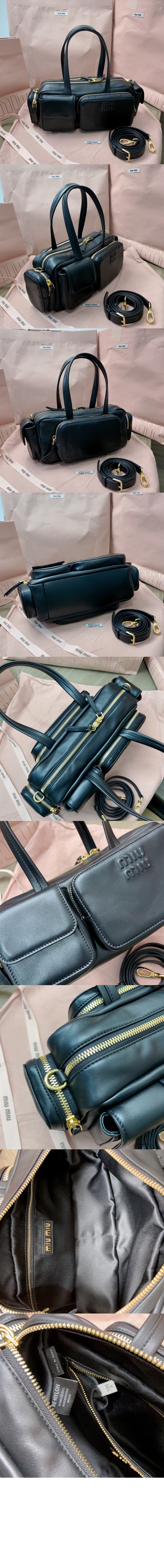 미우미우 가죽 탑 핸들 백 5BB150