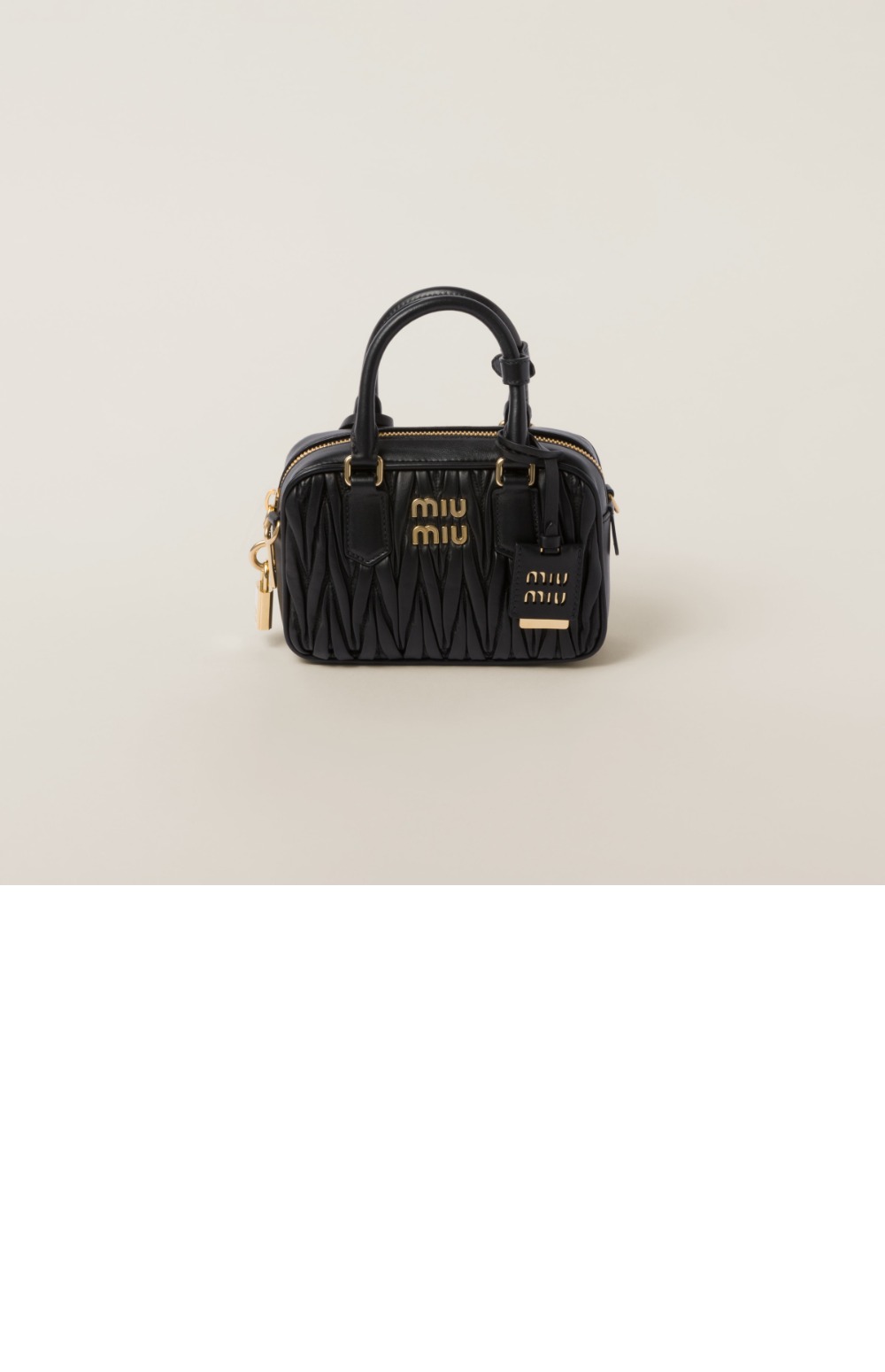 미우미우 아르카디 마테라쎄 나파 가죽 가방 5BB123