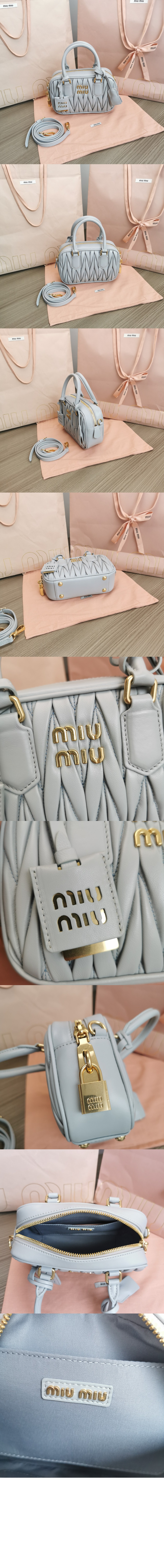 미우미우 아르카디 마테라쎄 나파 가죽 가방 5BB123