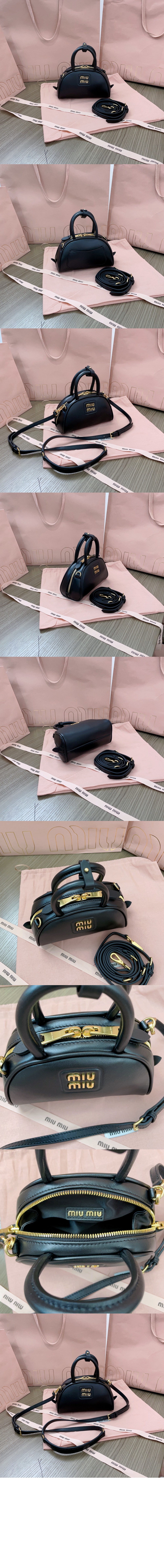 미우미우 가죽 탑 핸들백 5BP085