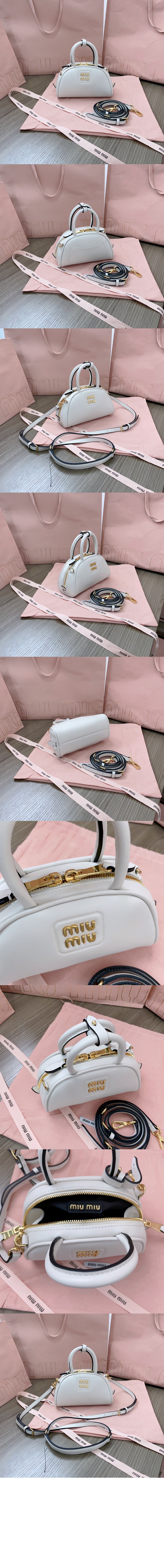 미우미우 가죽 탑 핸들백 5BP085