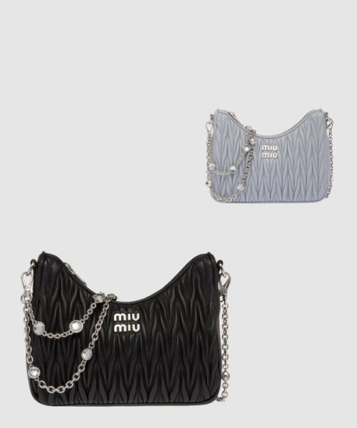 미우미우 마테라쎄 나파 가죽 숄더백 5BH211