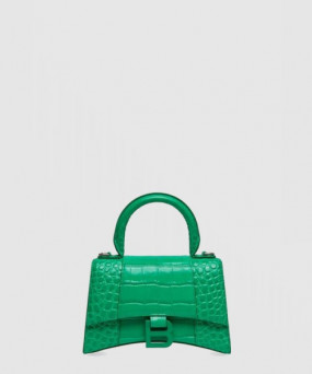 발렌시아가 아워글래스 XS 크로커다일 엠보싱 핸드백 592833