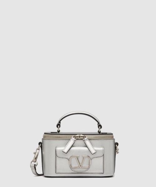 발렌티노 로코 메탈릭 카프스킨 미니 숄더백