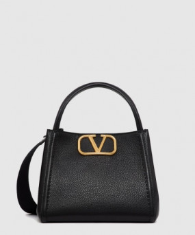 발렌티노 올타임 그레인 카프스킨 미디엄 핸드백