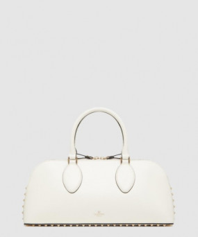 발렌티노 락스터드 이스트 웨스트 가죽 토트백