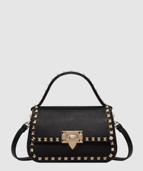 발렌티노 락스터드 탑 핸들 백