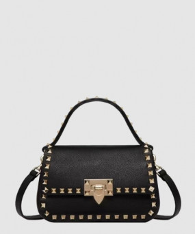 발렌티노 락스터드 탑 핸들 백