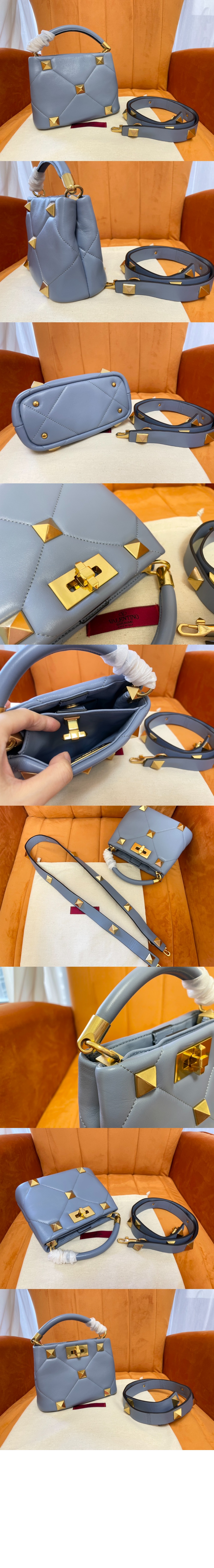 발렌티노 로만스터드 버킷백 미니