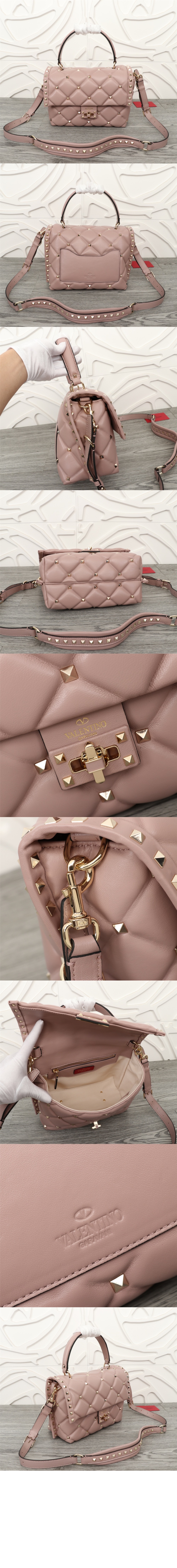 발렌티노 캔디스터드 탑핸들백