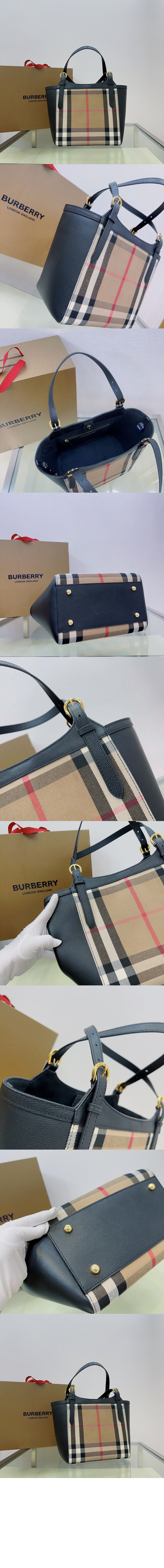 버버리 CANTERBY 체크 스몰 토트백 80737851