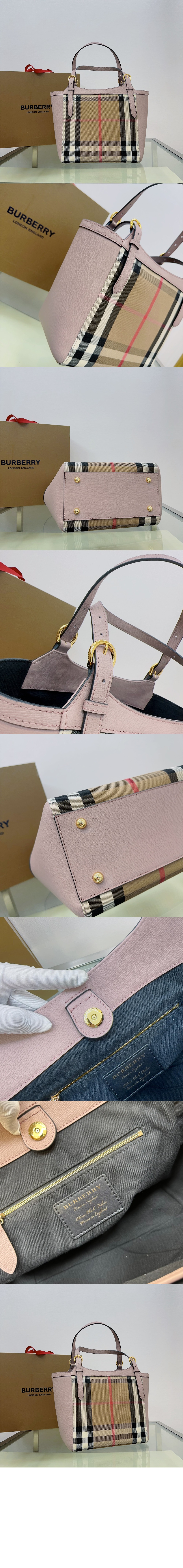 버버리 CANTERBY 체크 스몰 토트백 80737851