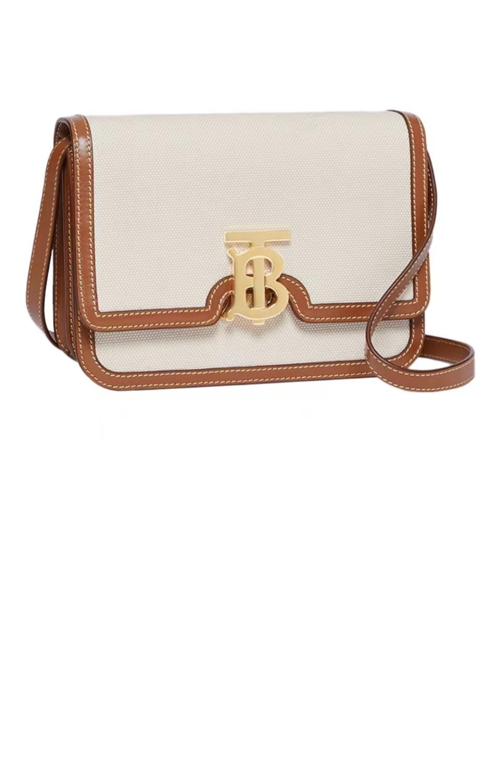 버버리 캔버스 래더 TB 숄더백 80393651