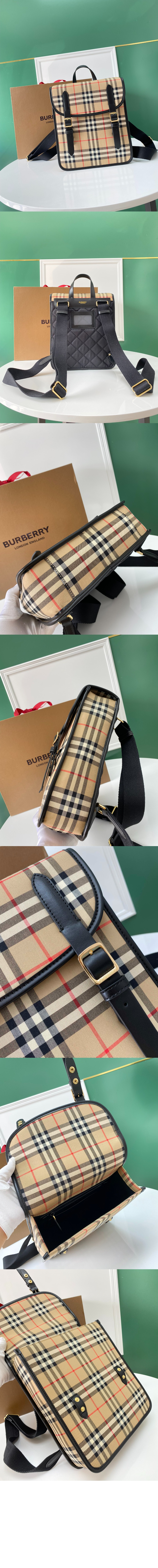 버버리 티지 체크 사첼 백팩 80371271
