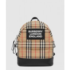 버버리 로고 아플리케 빈티지 체크백팩 80310061
