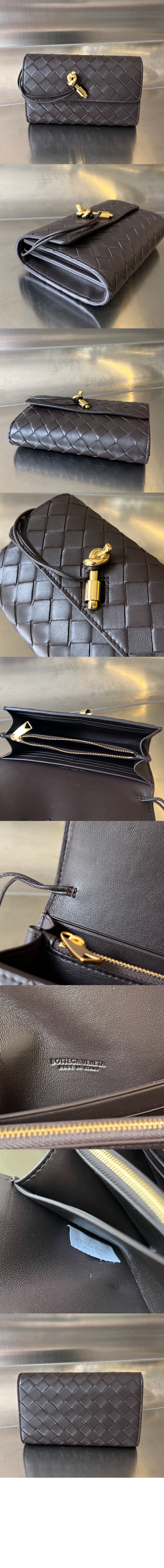 보테가베네타 라지 안디아모 플랩 지갑 741504