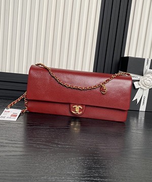 샤넬 맥시 클러치백 유관 그레인드 카프스킨 골드 32cm