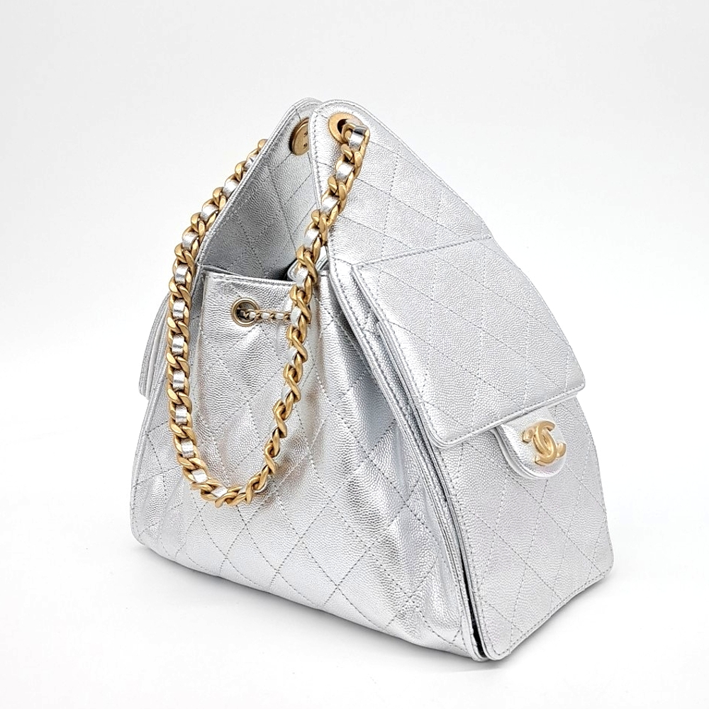 샤넬 25백 스몰 실버 금장