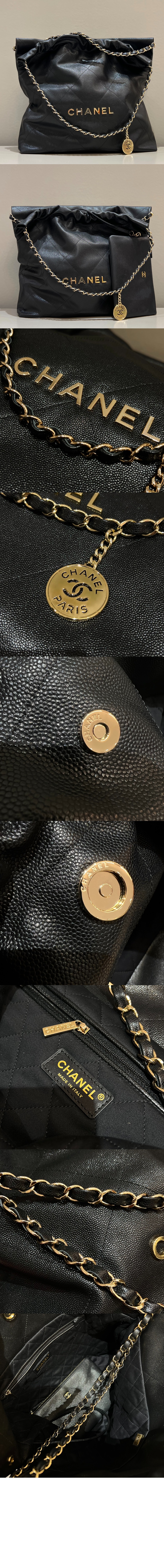 샤넬 22백 캐비어 미듐 AS3261