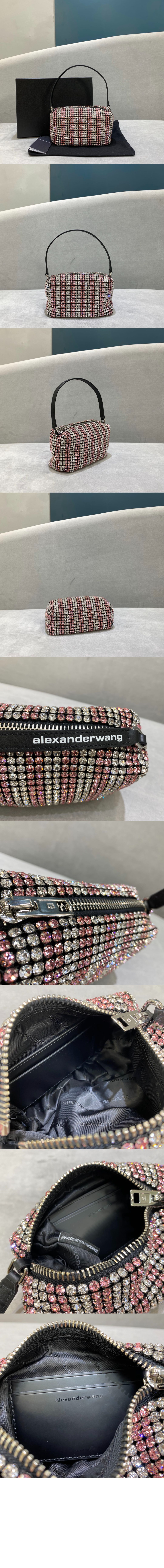 알렉산더왕 에어리스 라인스톤 메시 파우치 20C120