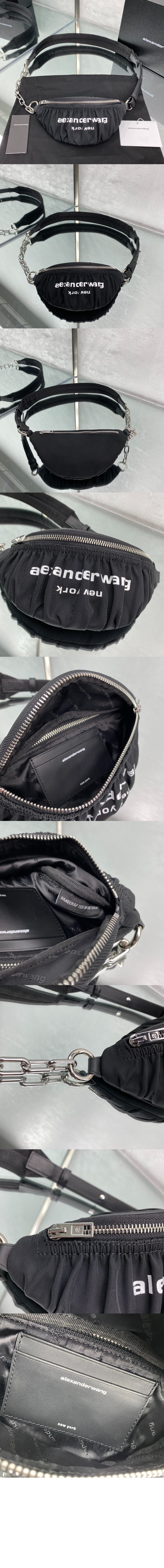 알렉산더왕 주름 체인 힙색 20121F