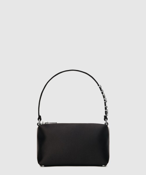 알렉산더왕 크리스탈 로고 장식 새틴 클러치 20121P