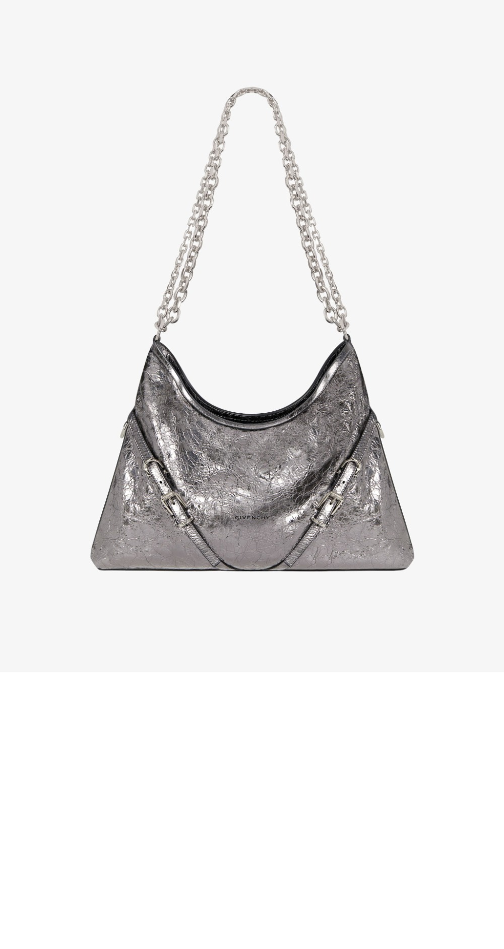 지방시 부아유 Chain 라미네이티드 가죽 미디엄백