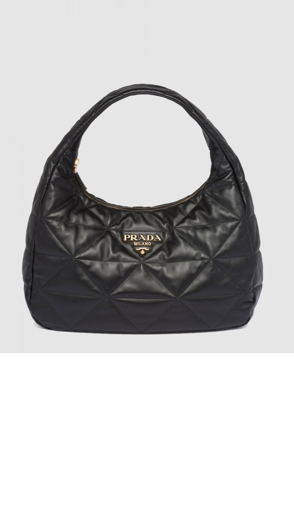 프라다 탑스티치 나파 호보백 라지 1BC183