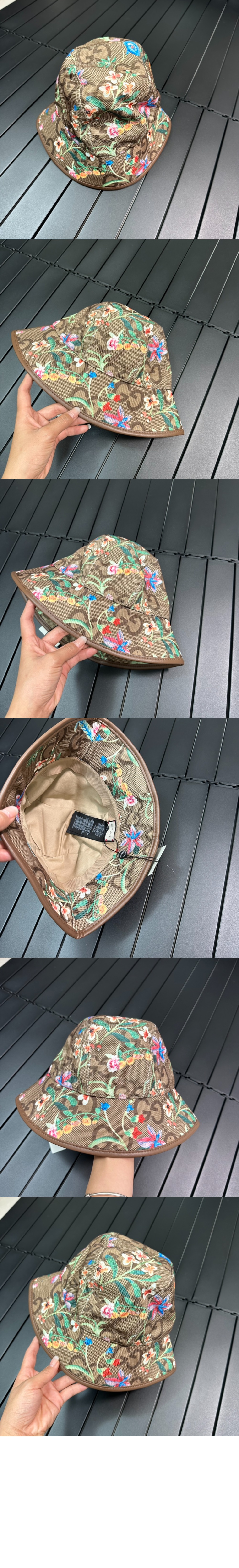 구찌 점보 GG 페도라 자수 버킷햇 701842