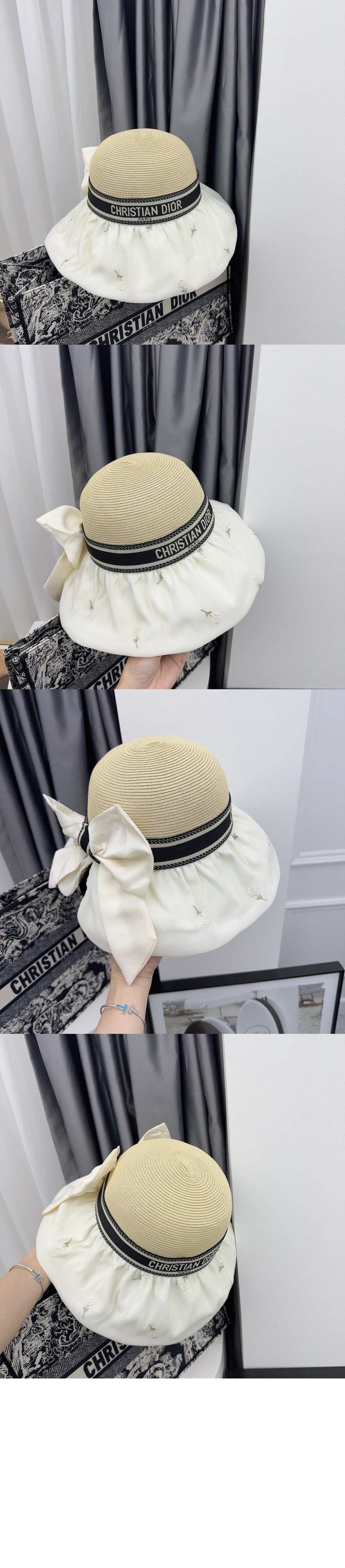 디올 밀짚모자 선캡 52DP3