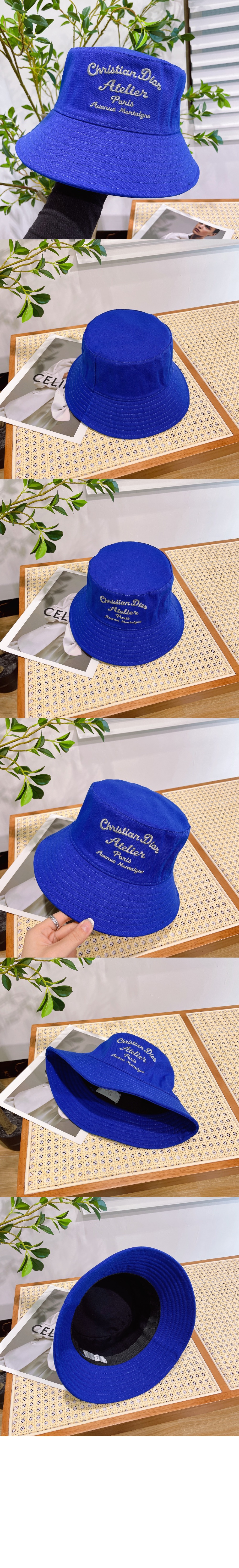 디올 아뜰리에 자수 로고 버킷햇 243C9