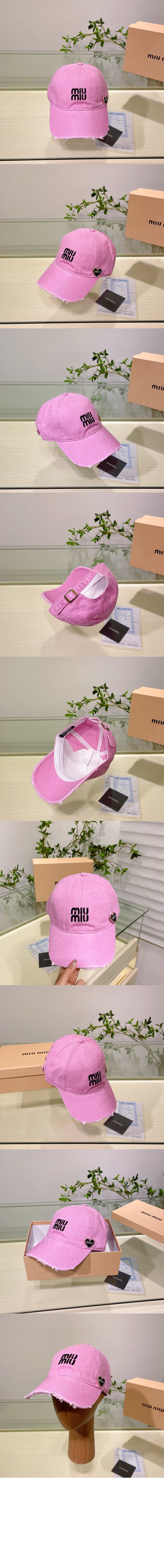 미우미우 데님 베이스볼 캡 5HC993